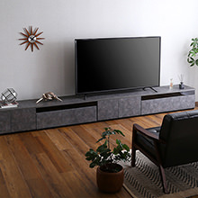 高級感のある多機能デザイン 日本製テレビボード 幅360cm (2点セットタイプ)
