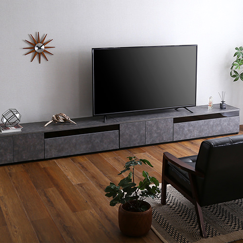 【1点のみ】光沢タイプで高級感のあるテレビボード！ 高級感のある多機能デザイン 日本製テレビボード 幅360cm (2点