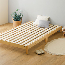 木の温もりと快適さ 組立簡単すのこベッド ロータイプ (シングル)