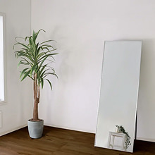 シンプルですっきりとした佇まい スタンドワイドミラー 60×165cm シルバー