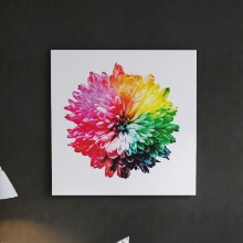 カラフルな大輪の花が咲いて夢いっぱいの空間になる 花のアートパネル