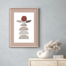 切り絵風のデザインが可愛くどんなお部屋にもマッチ アートポスター