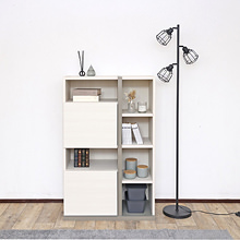 機能的な収納力を備えた 日本製キャビネット 幅78cm・プッシュ扉タイプ