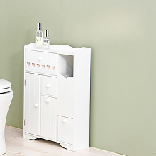スリム設計で省スペースに置ける ハート柄トイレラック 幅45cm