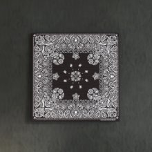 [30×30]ブラックベースがおしゃれ ペイズリー柄のインテリアパネル