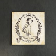 [30×30]時代を超えて愛される 白雪姫 のファブリックパネル スノーホワイト
