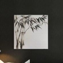 優しい筆タッチで穏やかな気持ちにしてくれそうな 竹の水墨画のファブリックボード