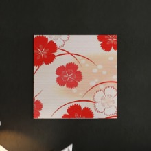 優しいカラーと和風な花柄でかわいらしい 伝統和柄のアートパネル
