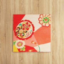 可愛い花柄のイラストがお部屋を和やかにする 着物柄のインテリアパネル