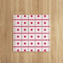 ノンフレームですぐに飾れる チェックのアートなファブリックパネル