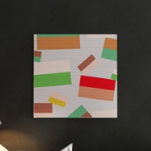 カラフルな色使いがお部屋に映える 寝室におすすめ/モダンなファブリックパネル