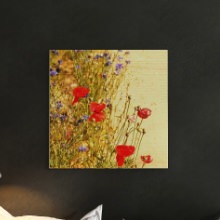 色とりどりの花で和やかな雰囲気を ギフトにおすすめ/花モチーフのインテリアパネル