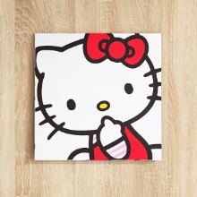 [30×30]キュートが溢れる 【ハローキティ】キティちゃんのファブリックパネル