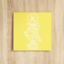 [30×30] 差し色におすすめのキュートなカラー ミニオンのファブリックパネル