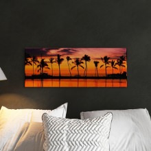 [30×78.5] リゾート感をお部屋に 夕日の壁掛けアート