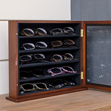 10本収納のワイドな メガネコレクションケース 大サイズ