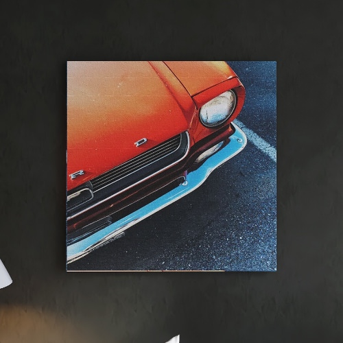 ガラスアートパネル　車　アメ車　カー　Car　アート　アートパネル　壁掛け　絵画 ガラスアートパネル 車 アメ車 カー Car アート アートパネル 壁掛け