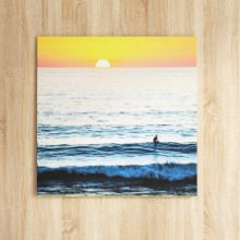 心が浄化されるような美しい景色を描いた サーフのファブリックパネル