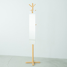 好きな場所に引っ掛けられて便利な フックミラー 高さ100cm