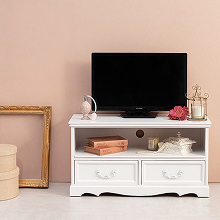 軽量で扱いやすく届いてすぐ使える テレビ台 幅80cm  (ホワイト)