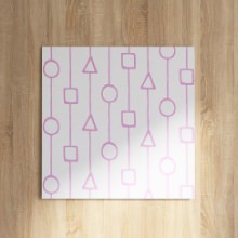 空間を華やかに彩るオシャレなバイオレットカラー 北欧の壁掛けアート