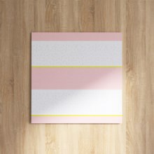 ピンク×白×黄のラインがお洒落 幾何学模様のファブリックボード