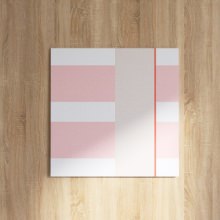 リラックスできる色合いと空間が伸びるような立体感 幾何学模様のファブリックパネル