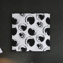 水墨画のようなタッチがおしゃれな ドット柄のファブリックボード