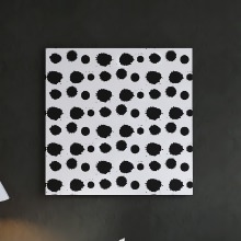 センスの良さを印象付ける遊び心のあるデザイン ドット柄のファブリックパネル