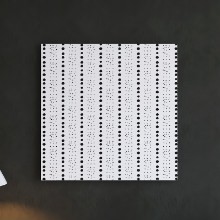 色褪せないので、ずっとアートな雰囲気を楽しめる ドット柄のファブリックパネル