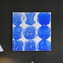 柔らかな水彩画タッチの 幾何学模様のファブリックボード