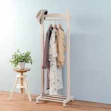 帽子やカバンも掛けられる多機能設計 キャスター付きハンガーラック 幅60cm