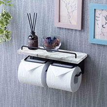 高級感ある トイレットペーパーホルダー 大理石タイプ (ダブルタイプ)