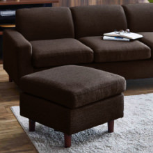 どんな空間にも合う シンプルデザインソファ スツール チョコレート
