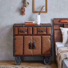 レトロデザインシリーズ キャビネット (ブラウン)