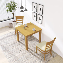お部屋に合わせやすい シンプルダイニング 3点セット (ナチュラル)