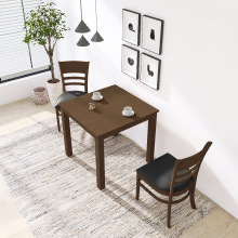 お部屋に合わせやすい シンプルダイニング 3点セット (ブラウン)