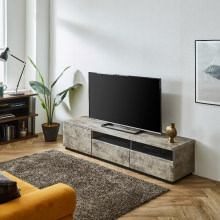 セラミック調デザインテレビボード 幅170cm グレー