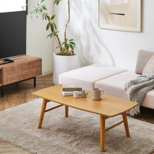 どんなお部屋にも合わせやすい 折りたたみセンターテーブル ナチュラル