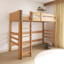 空間を有効に活用 コンセント付きロフトベッド ナチュラル