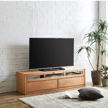 美しく快適な アルダー材テレビボード ロータイプ・幅150 (ナチュラル)