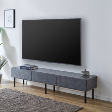 落ち着いた風格が魅力の テレビボード 幅180cm (グレー)