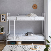 シンプルでどんなお部屋にも合わせやすい 2段ベッド ホワイト