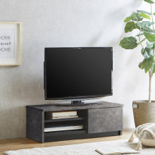 デザインと機能性を兼ね備えた テレビボード 幅90cm (グレー)