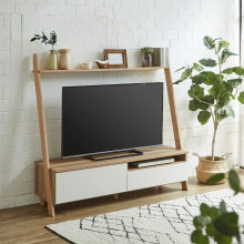 ナチュラルで温かみのある テレビボード 幅150cm (ナチュラル/ホワイト)