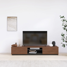 デザインと機能性を兼ね備えた テレビボード 幅180cm (ブラウン)