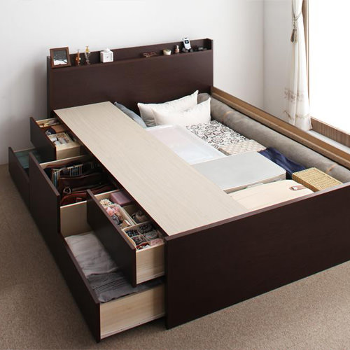 得価大人気 ヤフオク! - 棚・コンセント付きチェストベッド[Stea