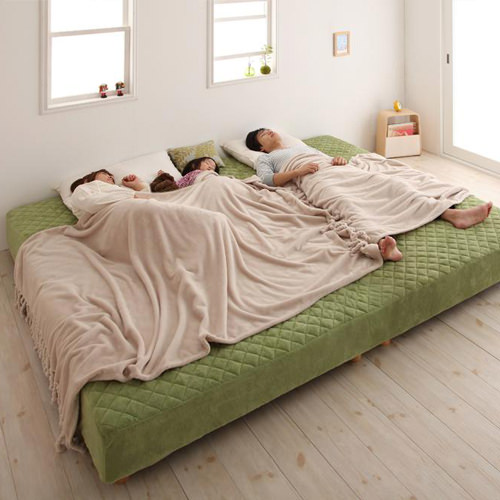 大切な人と心地よい眠りを シーツ付き大型マットレスベッド (ワイドキング200)