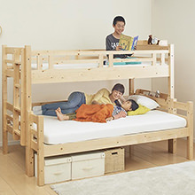 お子様の成長を一緒に見守る ダブルサイズになる二段ベッド