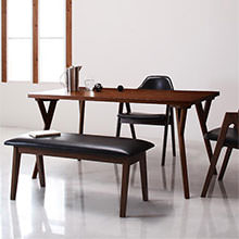 美しい対称性 北欧モダンデザインダイニングテーブル 幅140cm